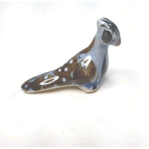 VTG Miniature Bird Mexican Folk Art Hand Painted Ceramic Pottery Mexico 1.5”